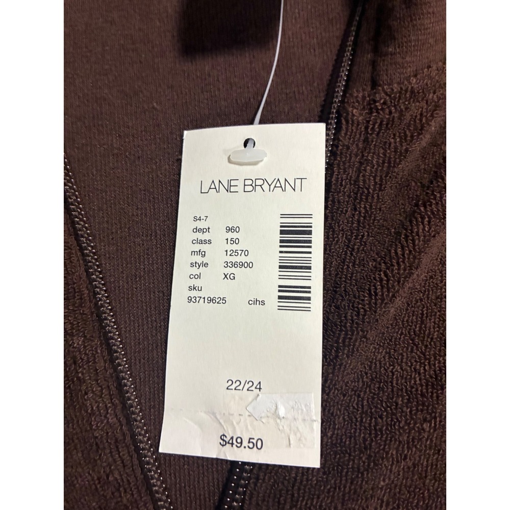 Vintage Y2K Lane Bryant V Sport Terry Jumpsuit Size 22/24 NWT Plus Size Wide Leg - Picture 8 of 8